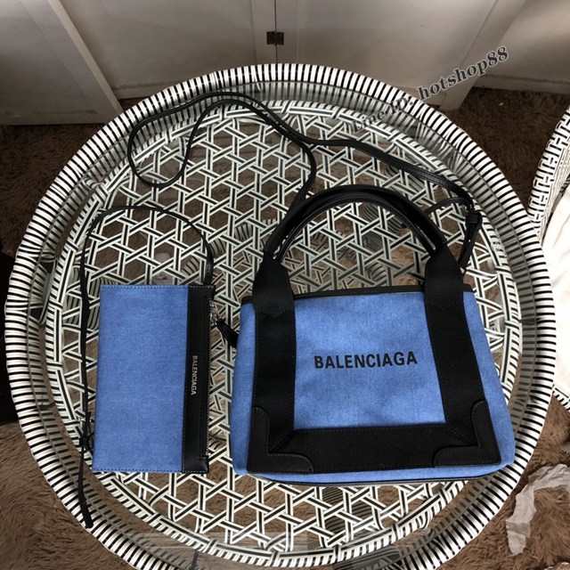 Balenciaga專櫃爆款小號購物袋手提帆布包 巴黎世家新版一行字帆布字母包 fyj1843